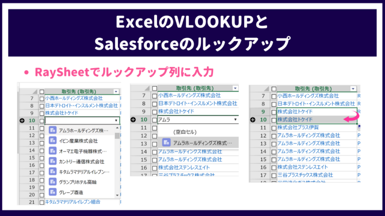ExcelのVLOOKUPと Salesforceのルックアップ