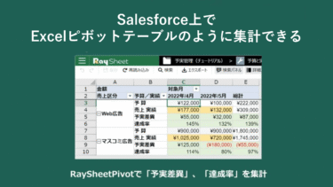 まさかExcelで集計していませんよね！？Salesforce上で集計ができるRaySheetPivotのおさらい