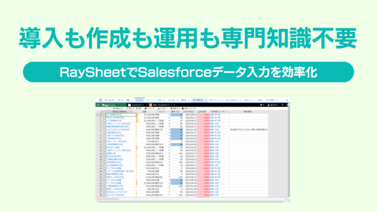 導入も作成も運用も専門知識不要！RaySheetでSalesforceのデータ入力を効率化！ - RayKit活用ブログ-SalesforceとExcelのイイトコドリ-